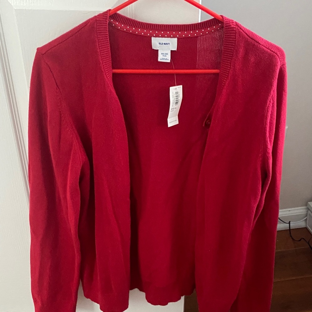 Old Navy Vibrant Red Women's Cardigan